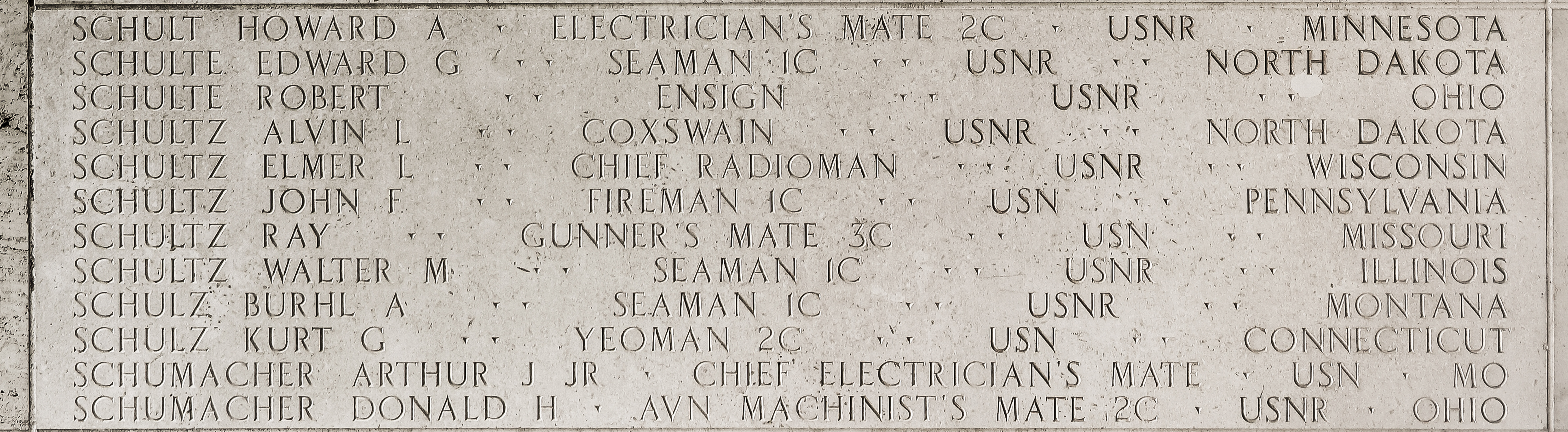 Elmer L. Schultz, Chief Radioman